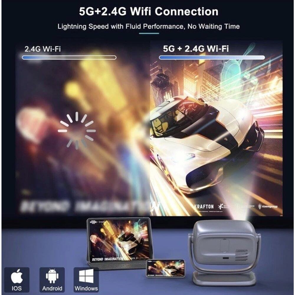 🔥Smart TV 4K Projector WiFi & Bluetooth Portable Outdoor Auto Focus BNIB🔥 - Picture 6 of 8